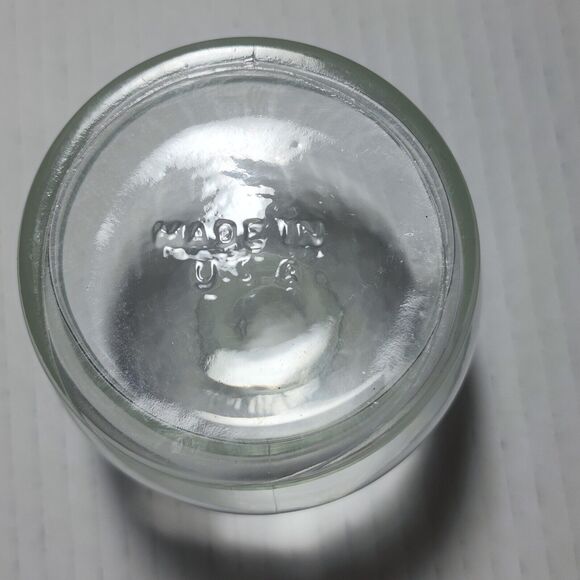 Empty Medicine Bottle and Cap with Rough Surface Clear Glass Made in U.S.A. - Picture 2 of 5